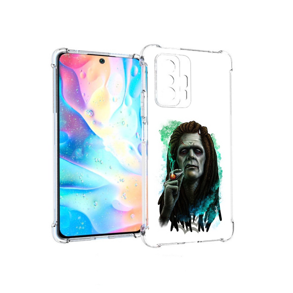 

Чехол MyPads Tocco для Xiaomi 11T Pro зеленый мужчина с сигаретой (PT163474.285.360), Прозрачный, Tocco