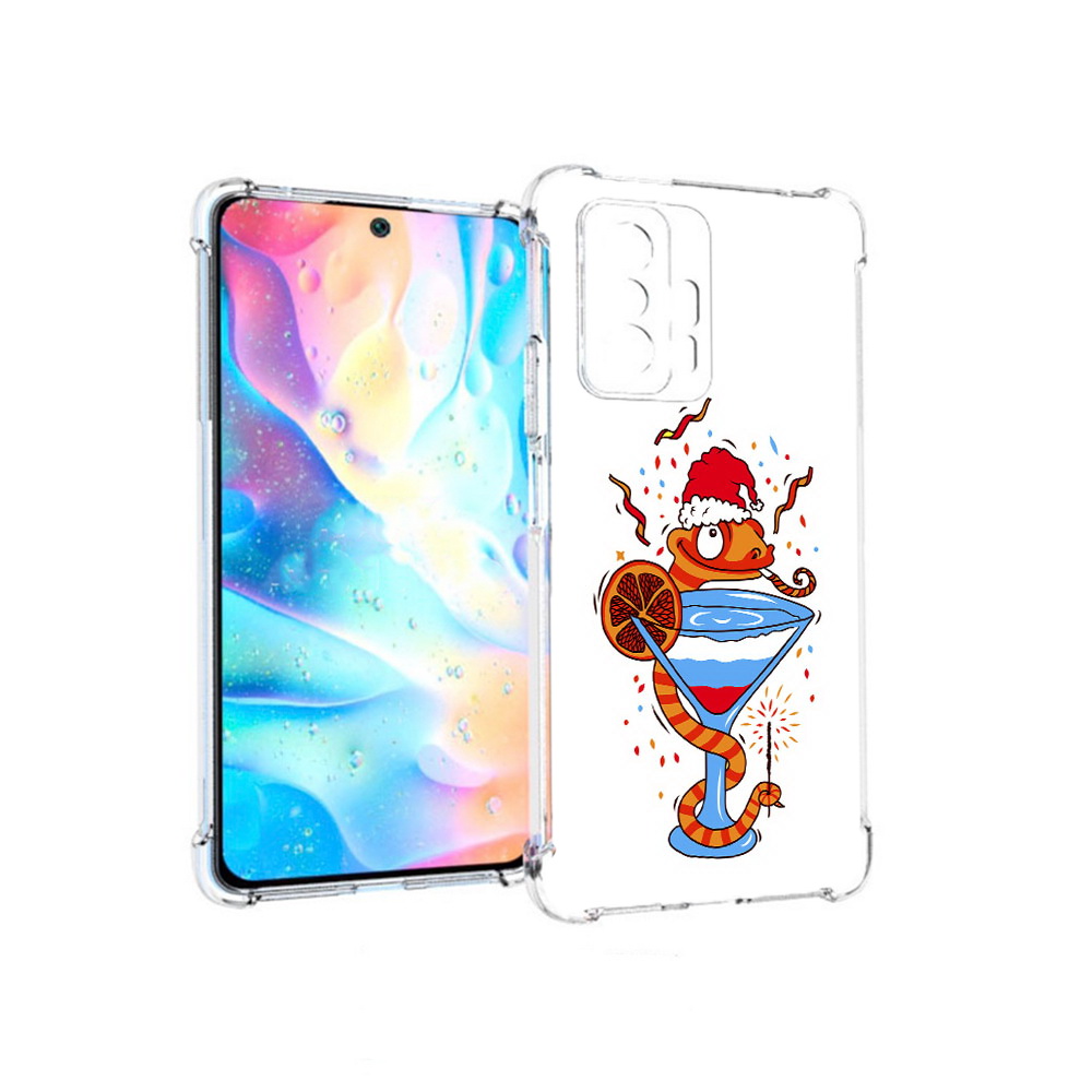 

Чехол MyPads Tocco для Xiaomi 11T Pro змейка (PT163474.285.364), Прозрачный, Tocco