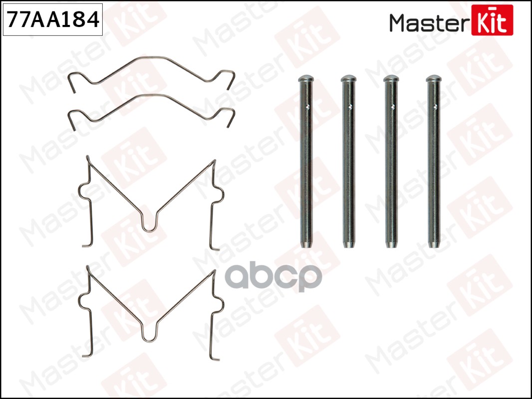 

Установночный комплект тормозных колодок MASTERKIT 77AA184