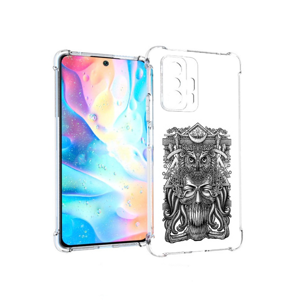 

Чехол MyPads Tocco для Xiaomi 11T Pro зубастая сова (PT163474.285.369), Прозрачный, Tocco