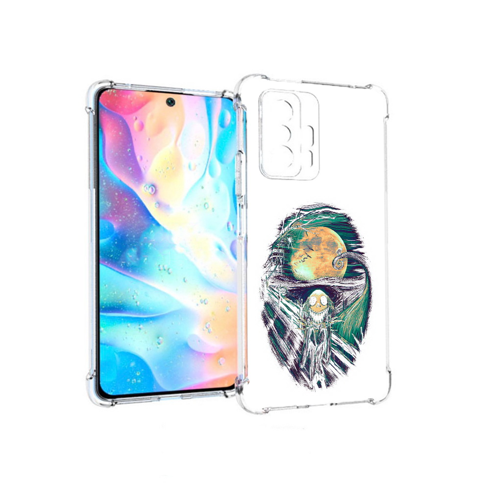 

Чехол MyPads Tocco для Xiaomi 11T Pro зубастое существо абстракция (PT163474.285.370), Прозрачный, Tocco