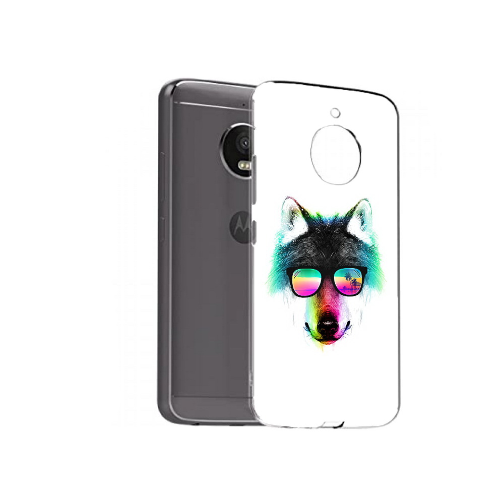 Чехол MyPads Tocco для Motorola Moto E4 Plus радужный волк (PT100001.341.567)