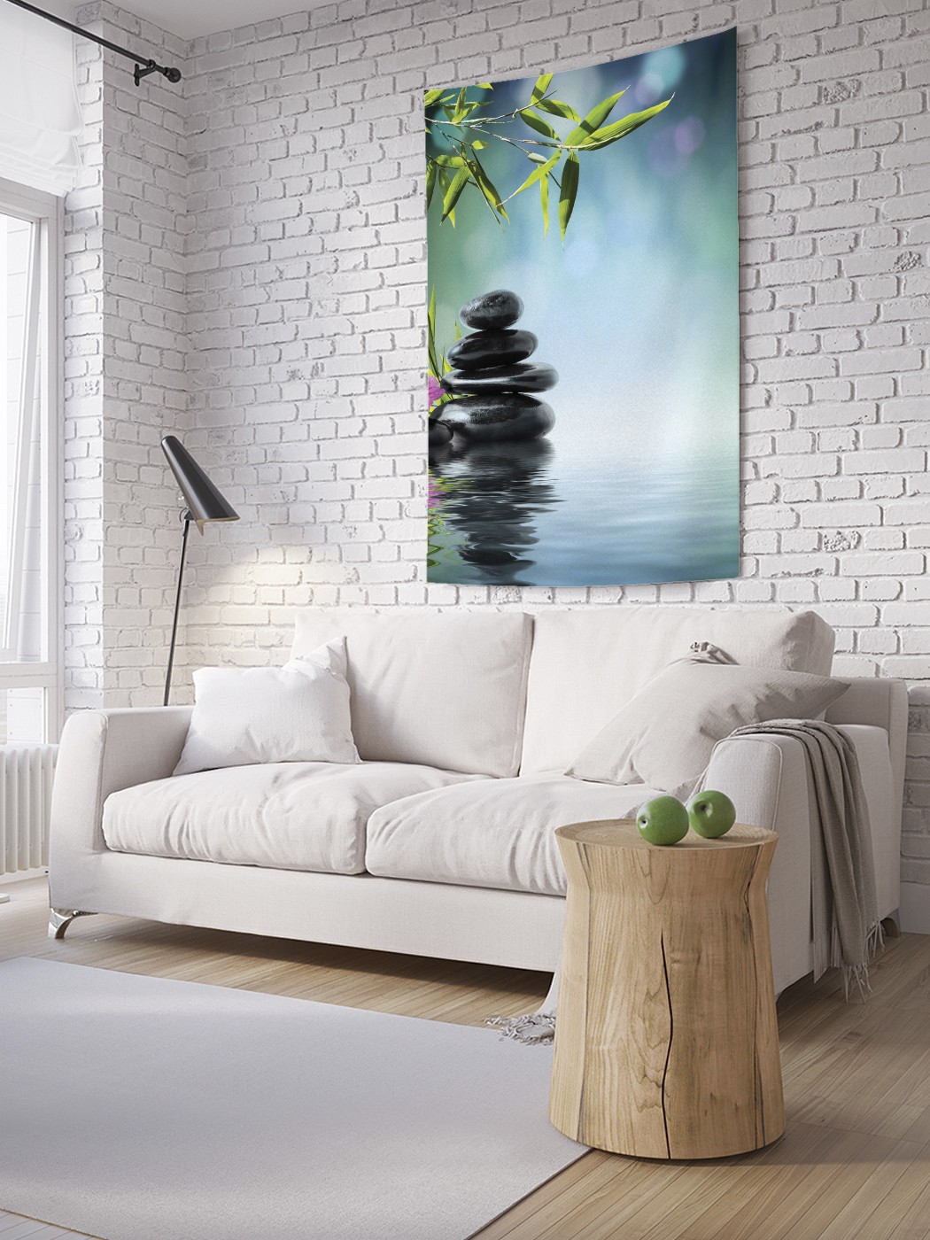 

Вертикальное фотопанно на стену JoyArty Камни и цветок 150x200 см, Камни и цветок