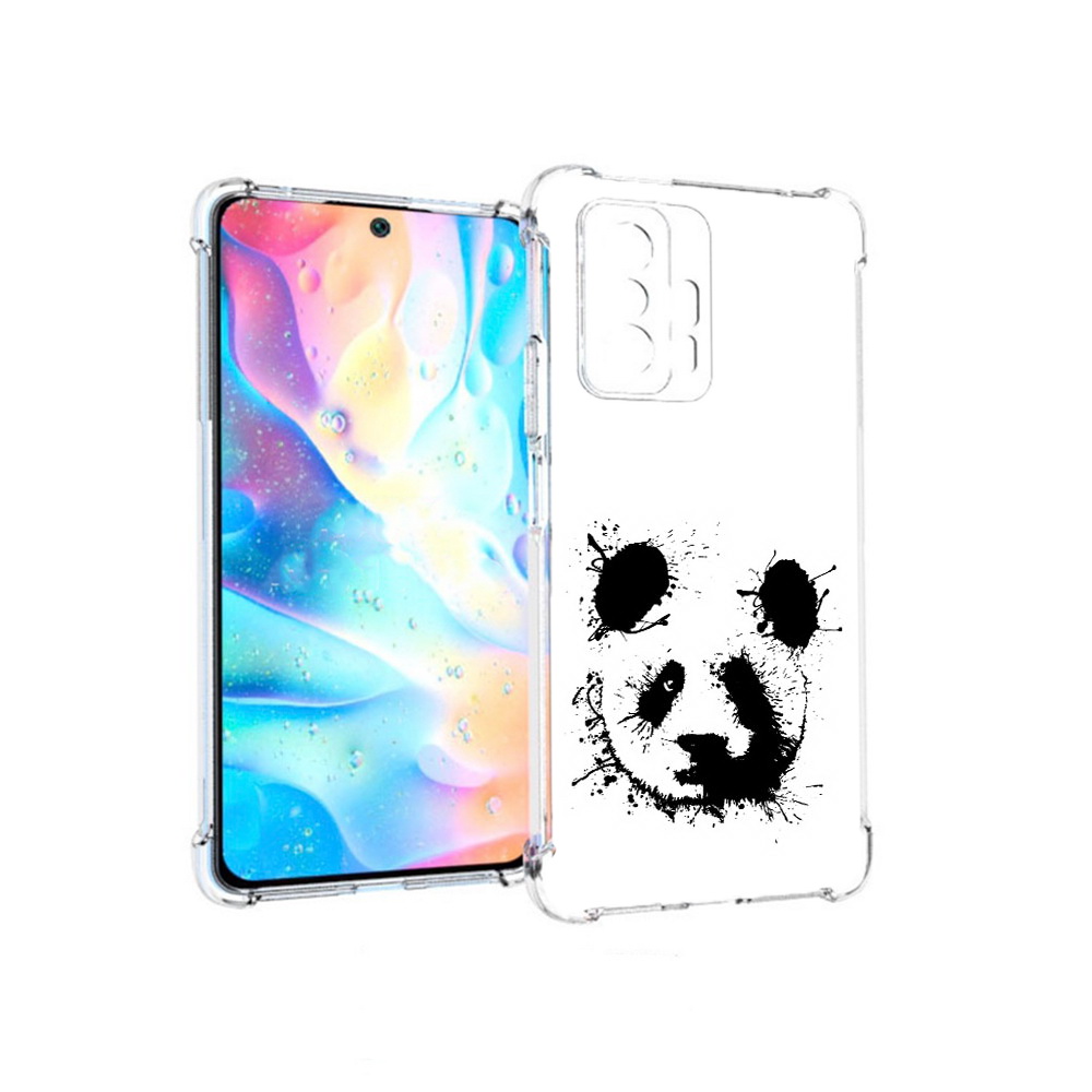 

Чехол MyPads Tocco для Xiaomi 11T Pro клякса-панда (PT163474.285.389), Прозрачный, Tocco