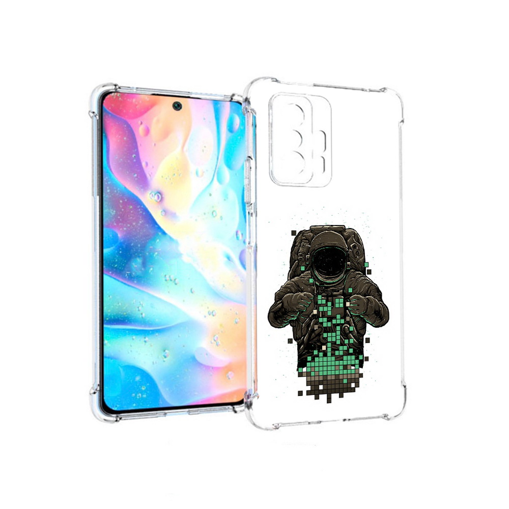 

Чехол MyPads Tocco для Xiaomi 11T Pro космонавт с пикселями (PT163474.285.394), Прозрачный, Tocco