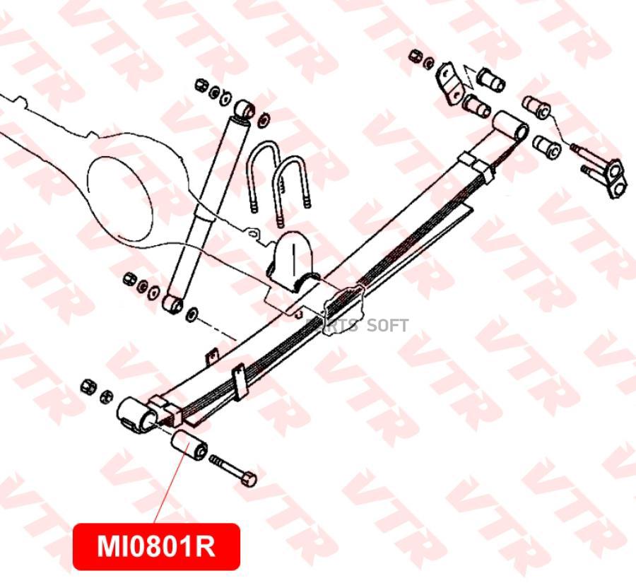 

Сайлентблок рессоры задней подвески VTR mi0801r