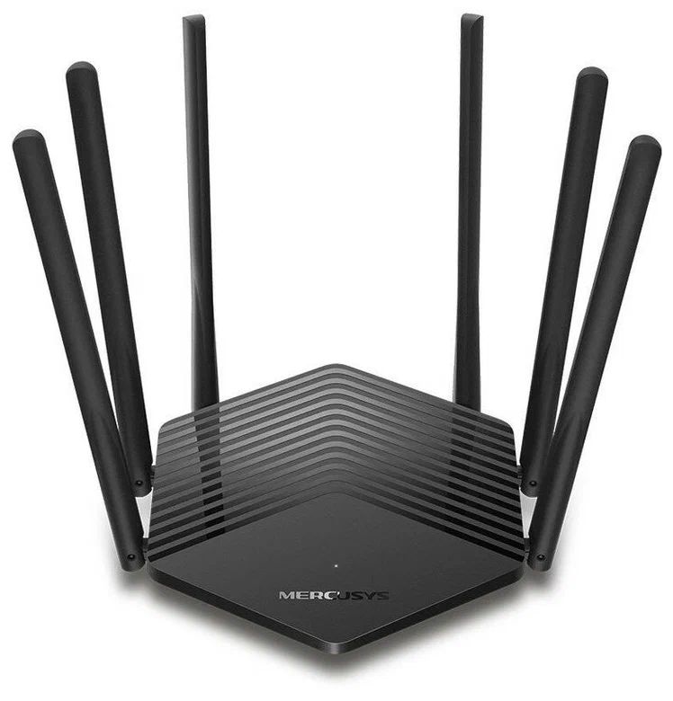 Роутер Wi-Fi Mercusys двухдиапозонный, с поддержкой MU-MIMO, чёрный, MR1900G 100052154923