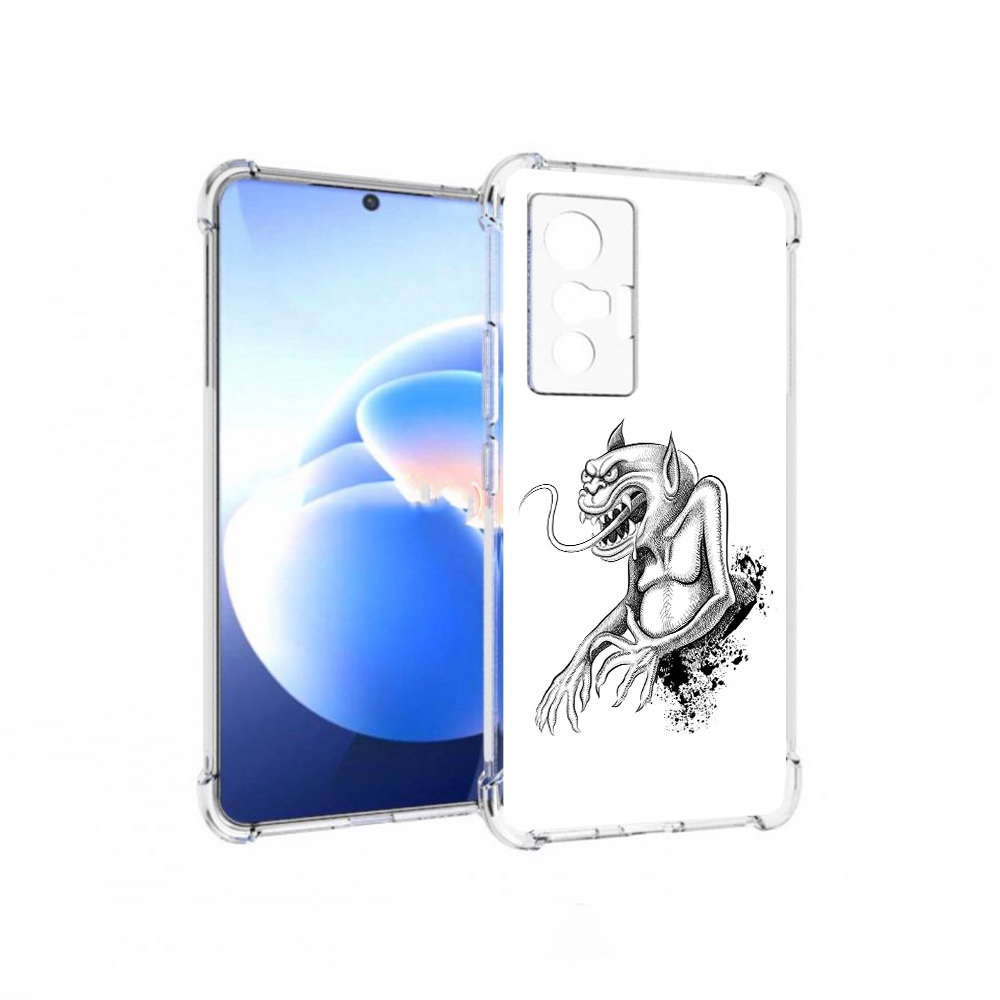 

Чехол MyPads Tocco для Vivo X70 чорт, Прозрачный, Tocco