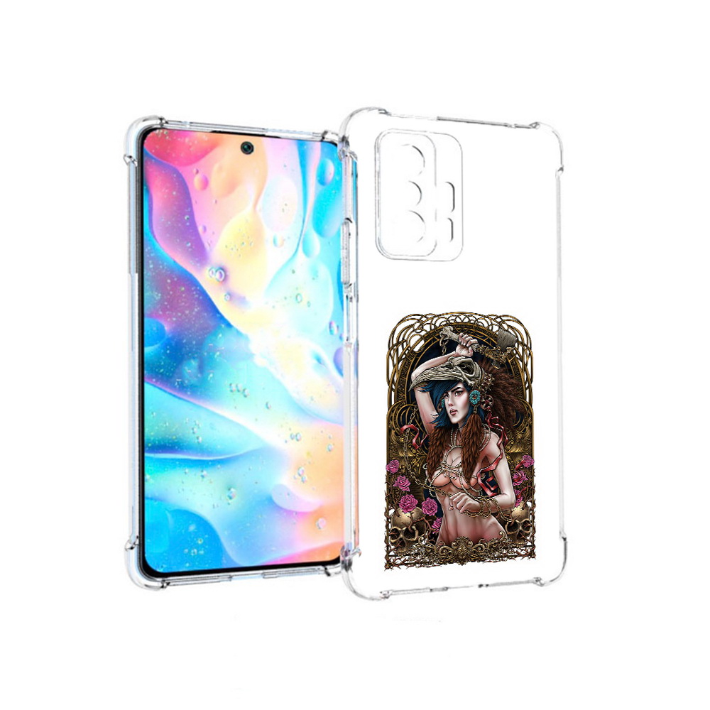 

Чехол MyPads Tocco для Xiaomi 11T Pro красивая девушка рисунок (PT163474.285.407), Прозрачный, Tocco