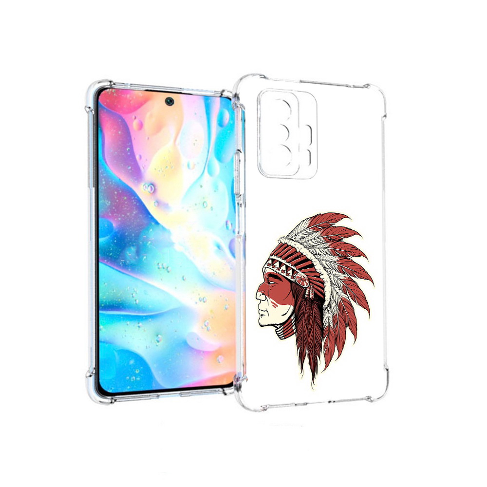 

Чехол MyPads Tocco для Xiaomi 11T Pro красный индеец (PT163474.285.411), Прозрачный, Tocco