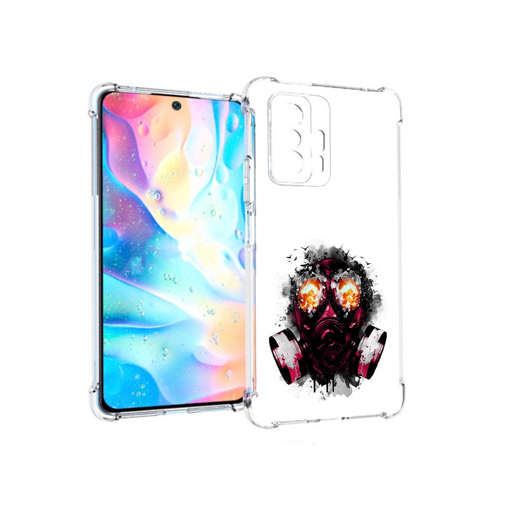 

Чехол MyPads Tocco для Xiaomi 11T Pro красный противогаз (PT163474.285.412), Прозрачный, Tocco