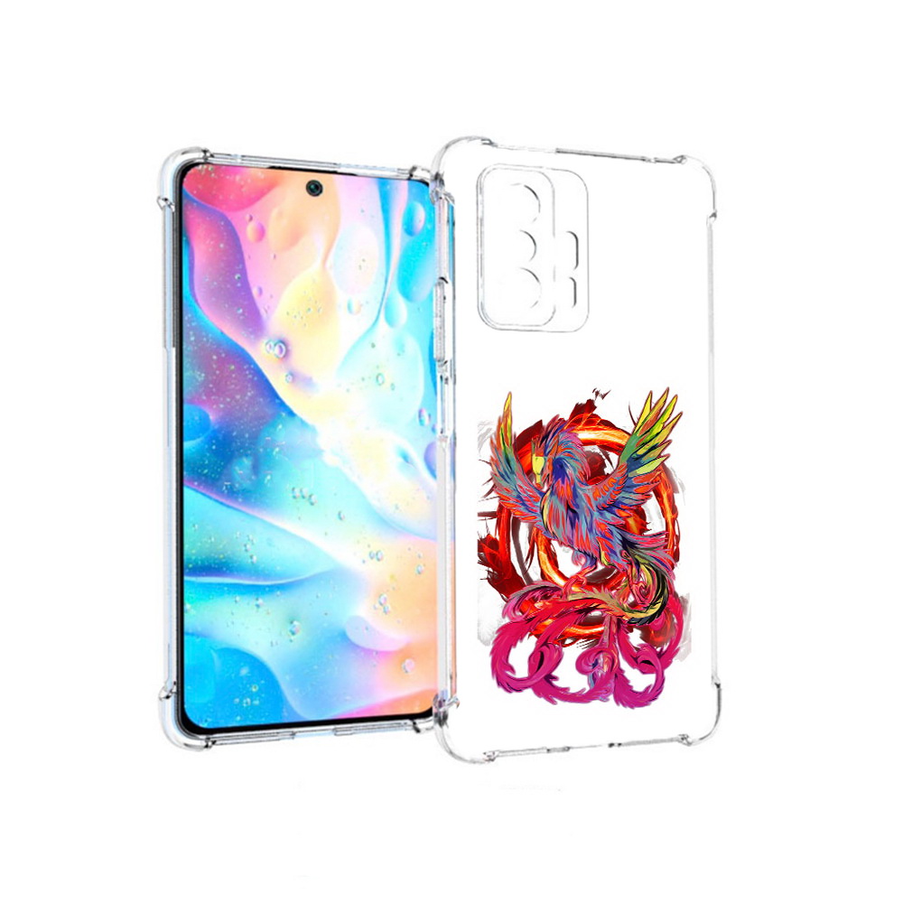 

Чехол MyPads Tocco для Xiaomi 11T Pro красочный феникс (PT163474.285.414), Прозрачный, Tocco