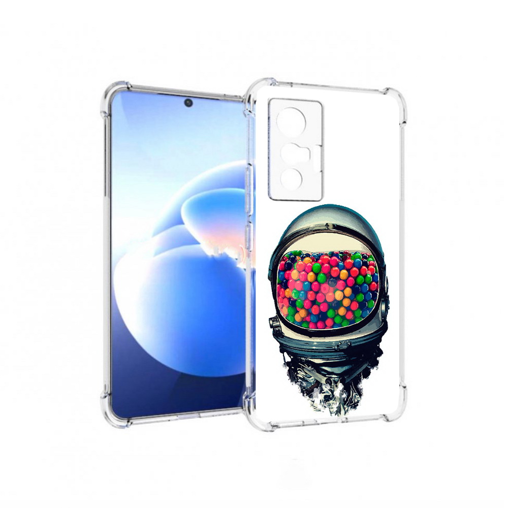 

Чехол MyPads Tocco для Vivo X70 шлем космонавта, Прозрачный, Tocco
