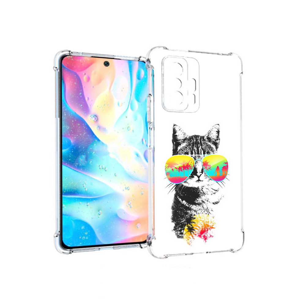

Чехол MyPads Tocco для Xiaomi 11T Pro крутой кот (PT163474.285.425), Прозрачный, Tocco