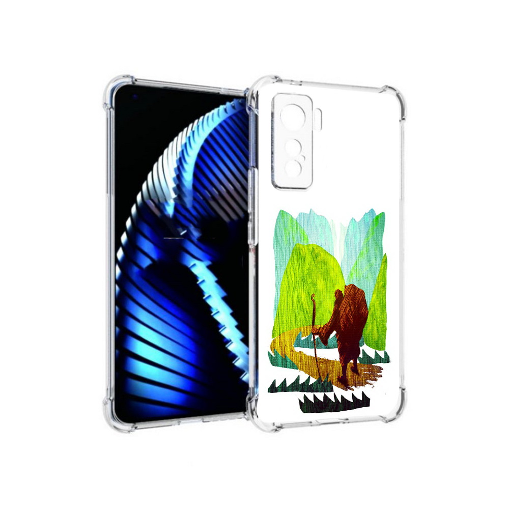 

Чехол MyPads Tocco для Vivo iQOO 5 Лесная тропа, Прозрачный, Tocco