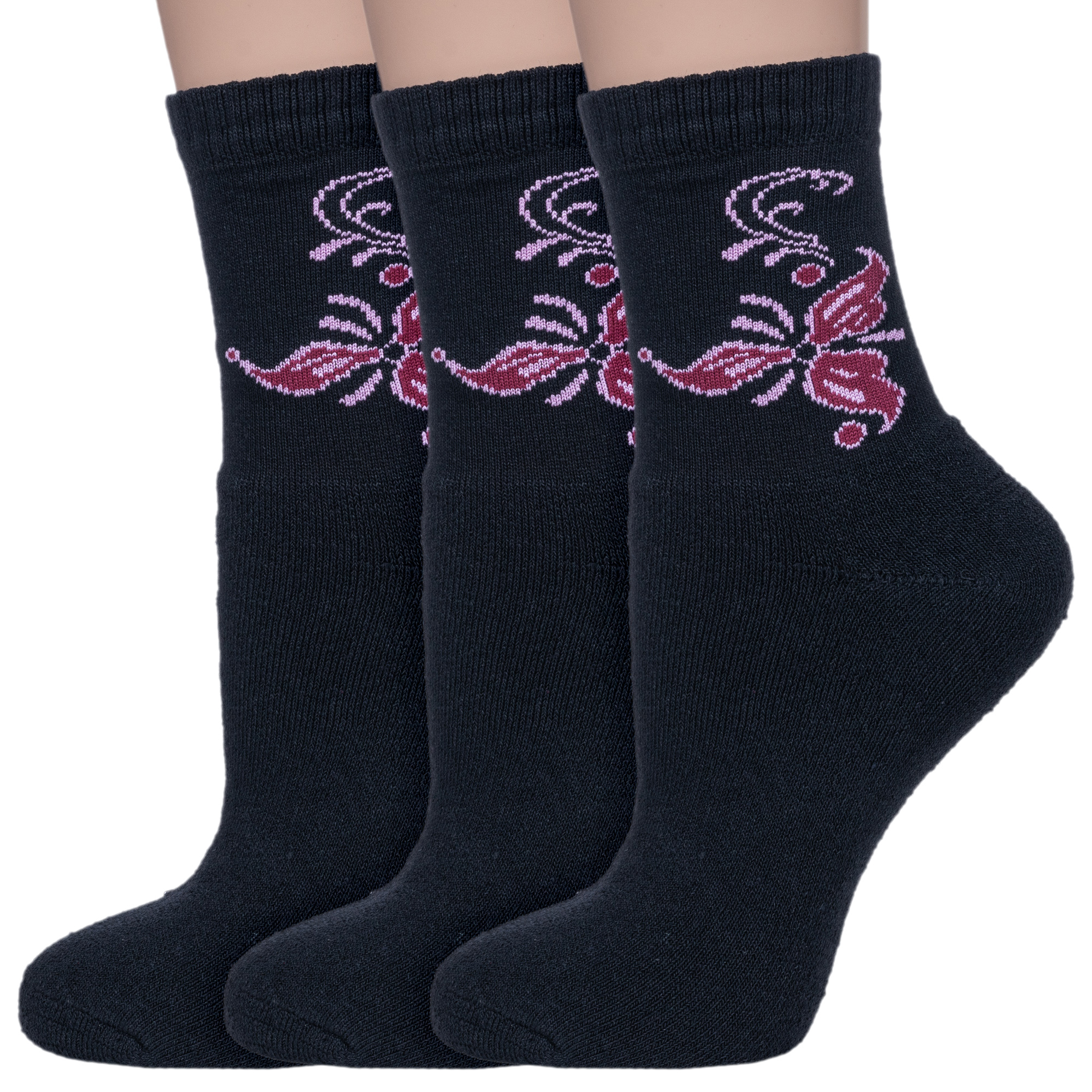 Комплект носков женских Альтаир 3-С26 черных 21-23
