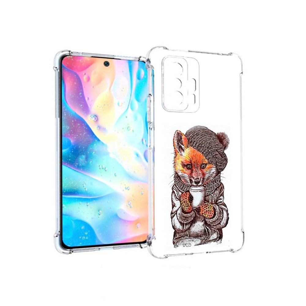 

Чехол MyPads Tocco для Xiaomi 11T Pro лиса в шапке (PT163474.285.437), Tocco