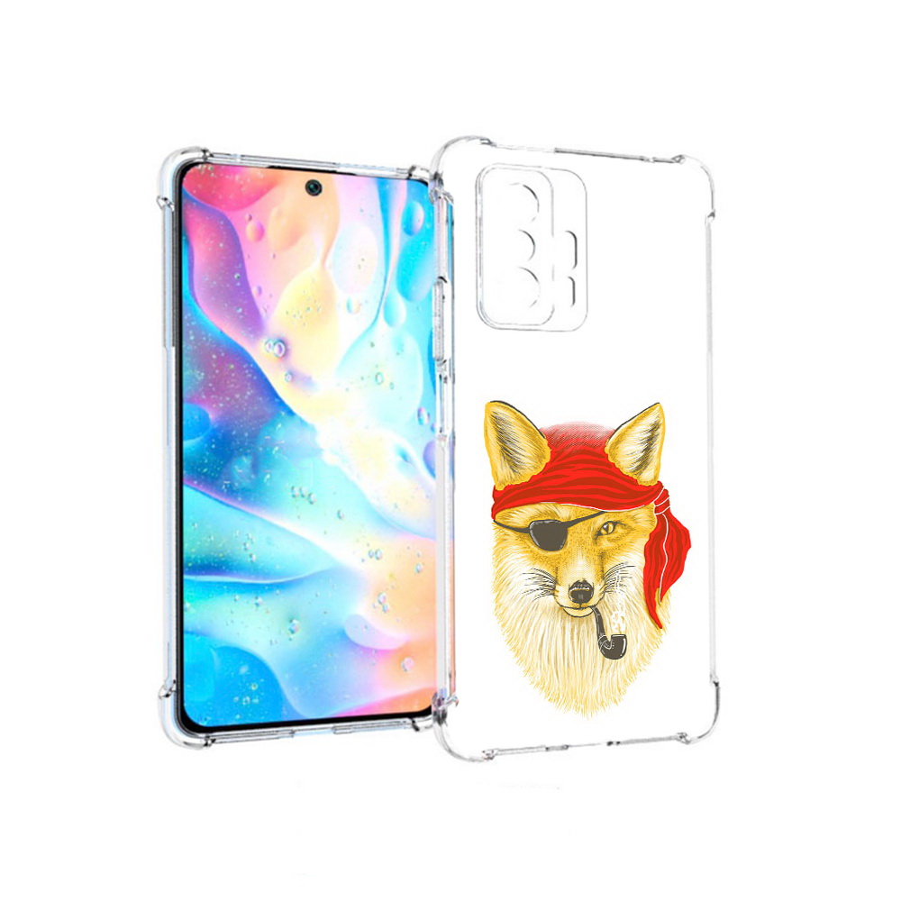 

Чехол MyPads Tocco для Xiaomi 11T Pro лиса-пират (PT163474.285.440), Прозрачный, Tocco