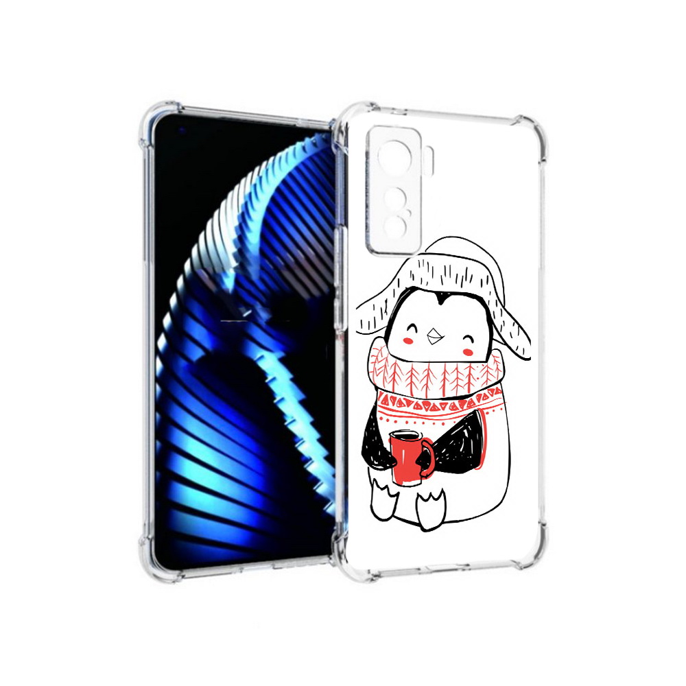 

Чехол MyPads Tocco для Vivo iQOO 5 Милый пингвин, Прозрачный, Tocco