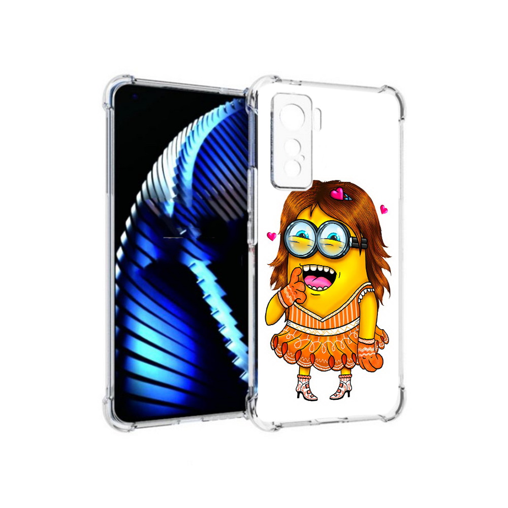 

Чехол MyPads Tocco для Vivo iQOO 5 Миньон девочка, Прозрачный, Tocco