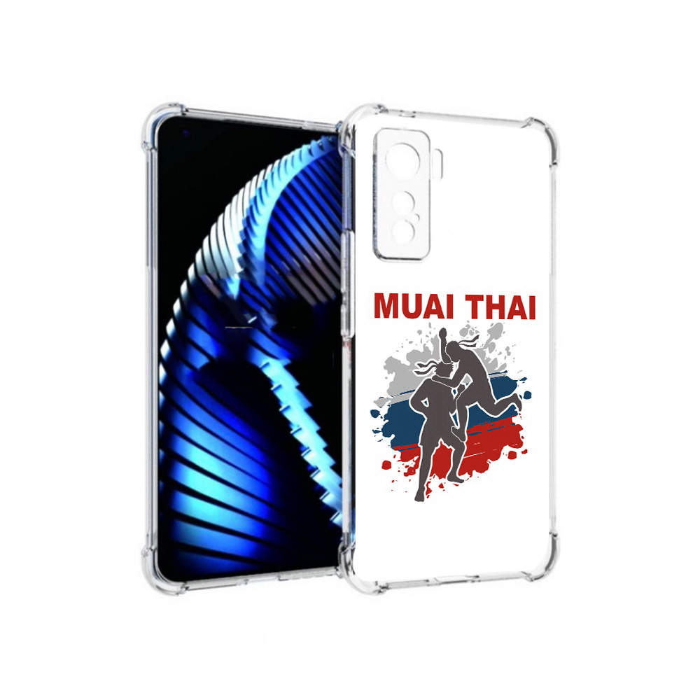 

Чехол MyPads Tocco для Vivo iQOO 5 Муайтай, Прозрачный, Tocco