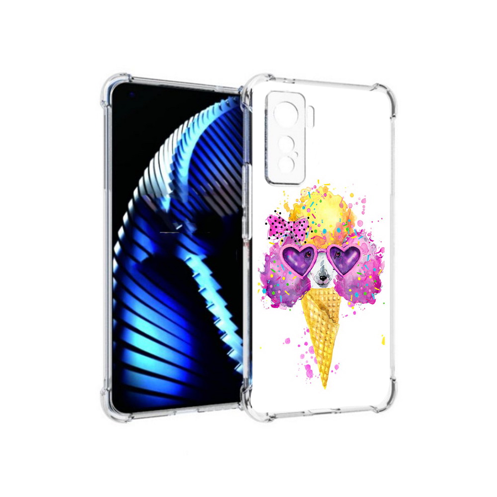 

Чехол MyPads Tocco для Vivo iQOO 5 Рожок, Прозрачный, Tocco