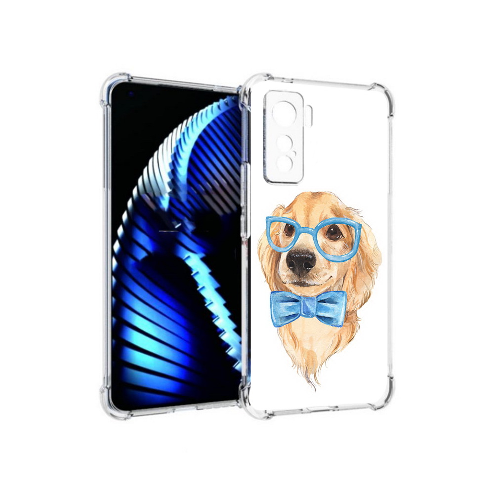 

Чехол MyPads Tocco для Vivo iQOO 5 Собака интеллигент, Прозрачный, Tocco