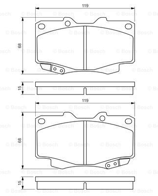 

Тормозные колодки Bosch дисковые 986494497