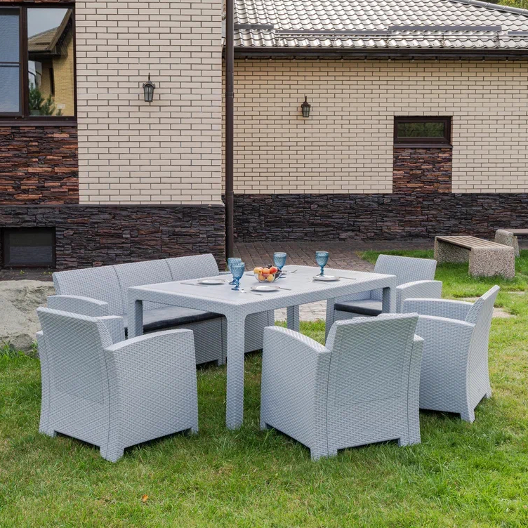 Комплект садовой мебели Royal Family Lana Dining L 839-850-71-71 светло-серый 67567₽