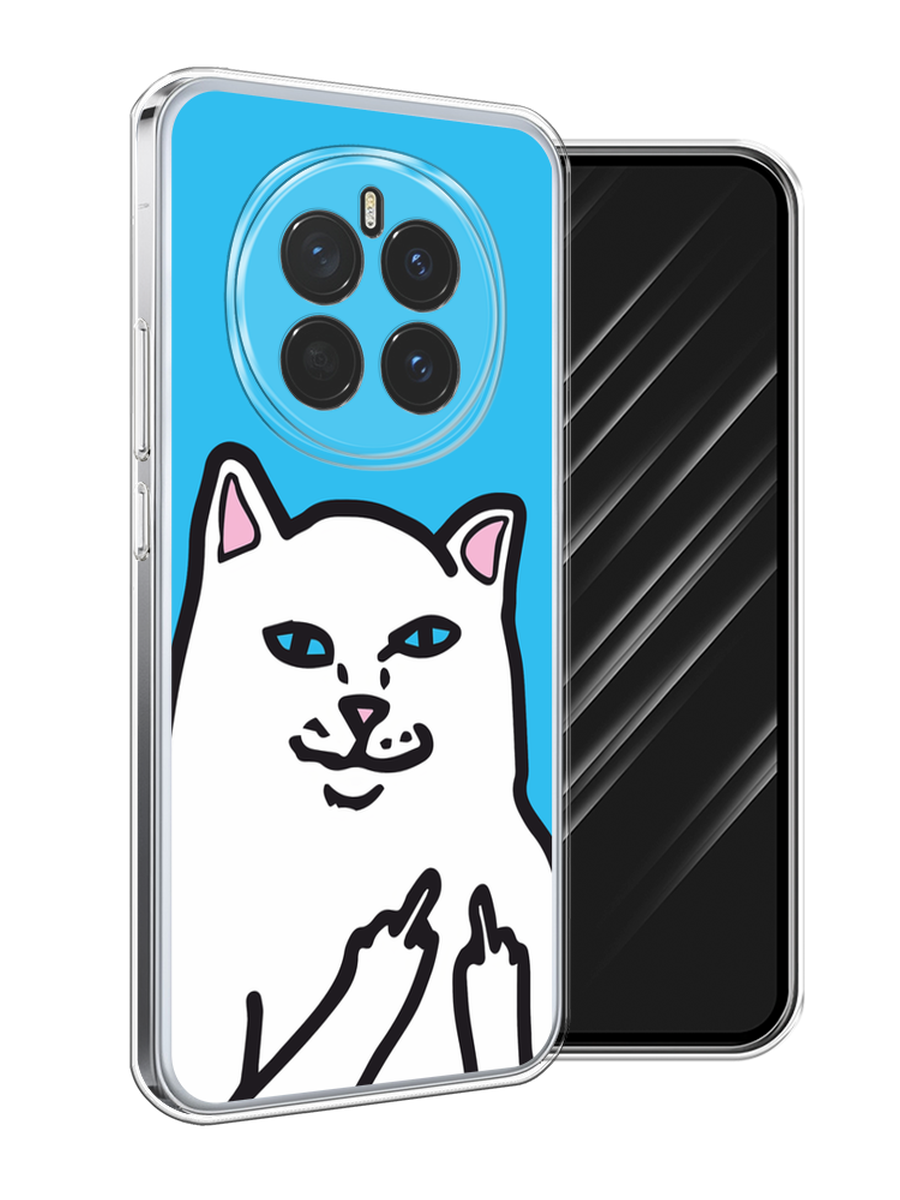 

Чехол Awog на Honor Magic 7 "Кот жесть", Белый;голубой;черный, 6125550-1