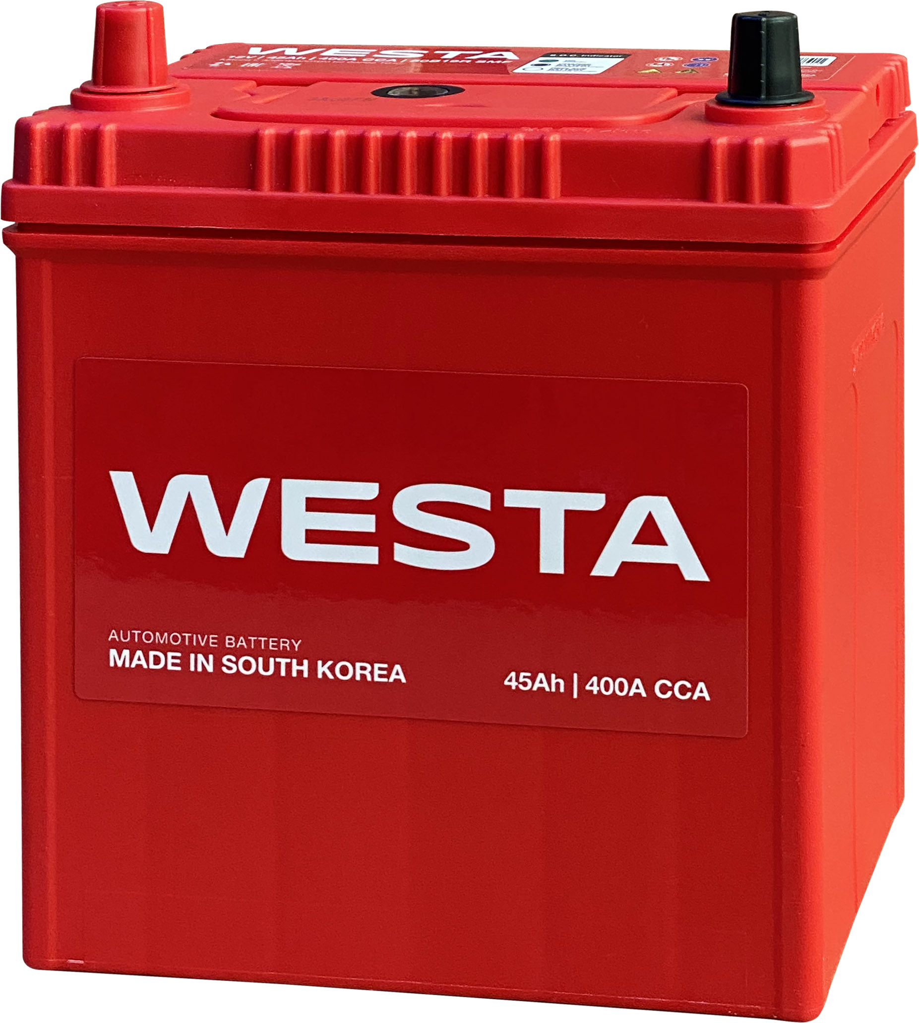 Аккумулятор для автомобиля WESTA Korea 50B19R SMF 45 Ач 400 А прямая полярность 6900₽