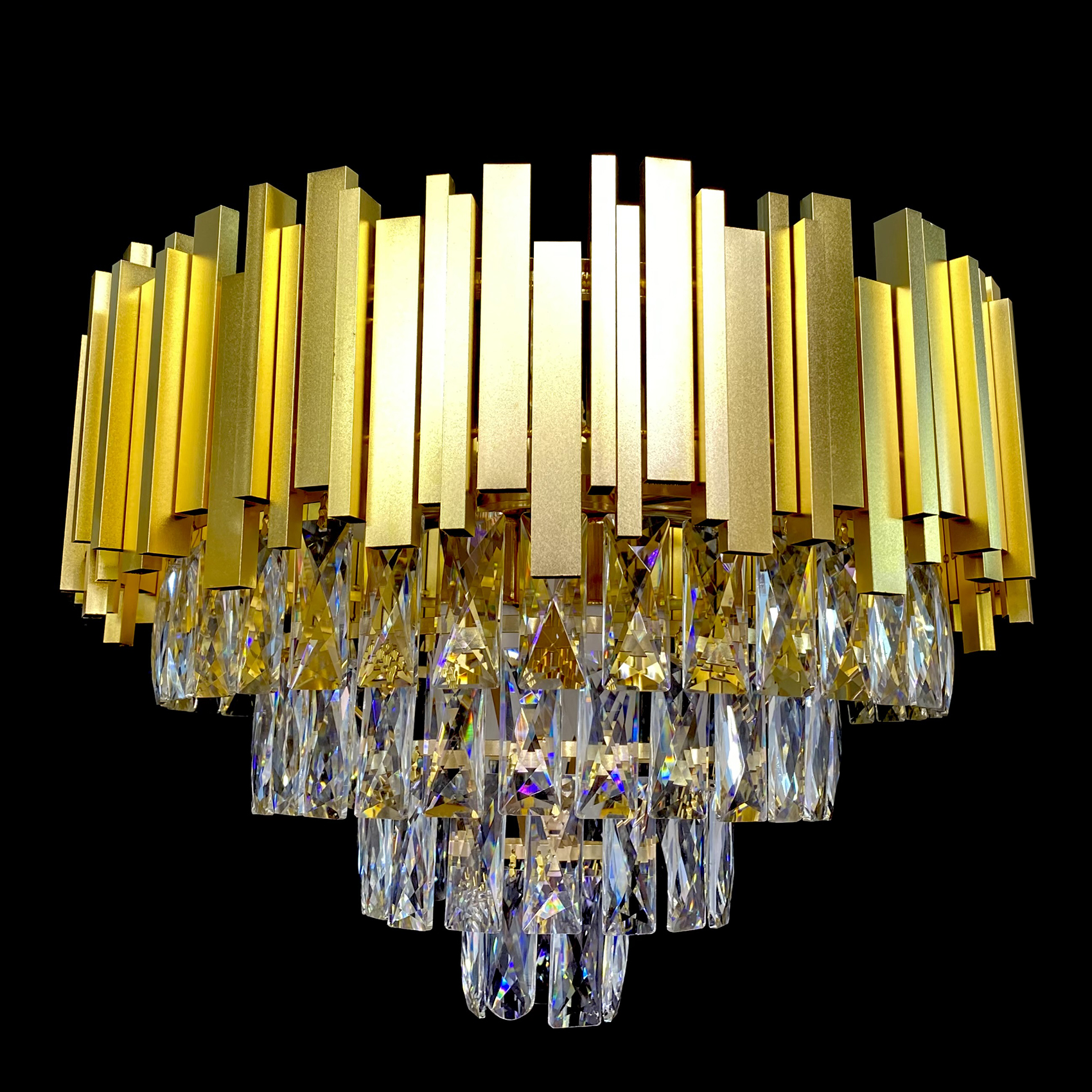 фото Люстра подвесная sl841/800 crystal gold studio led