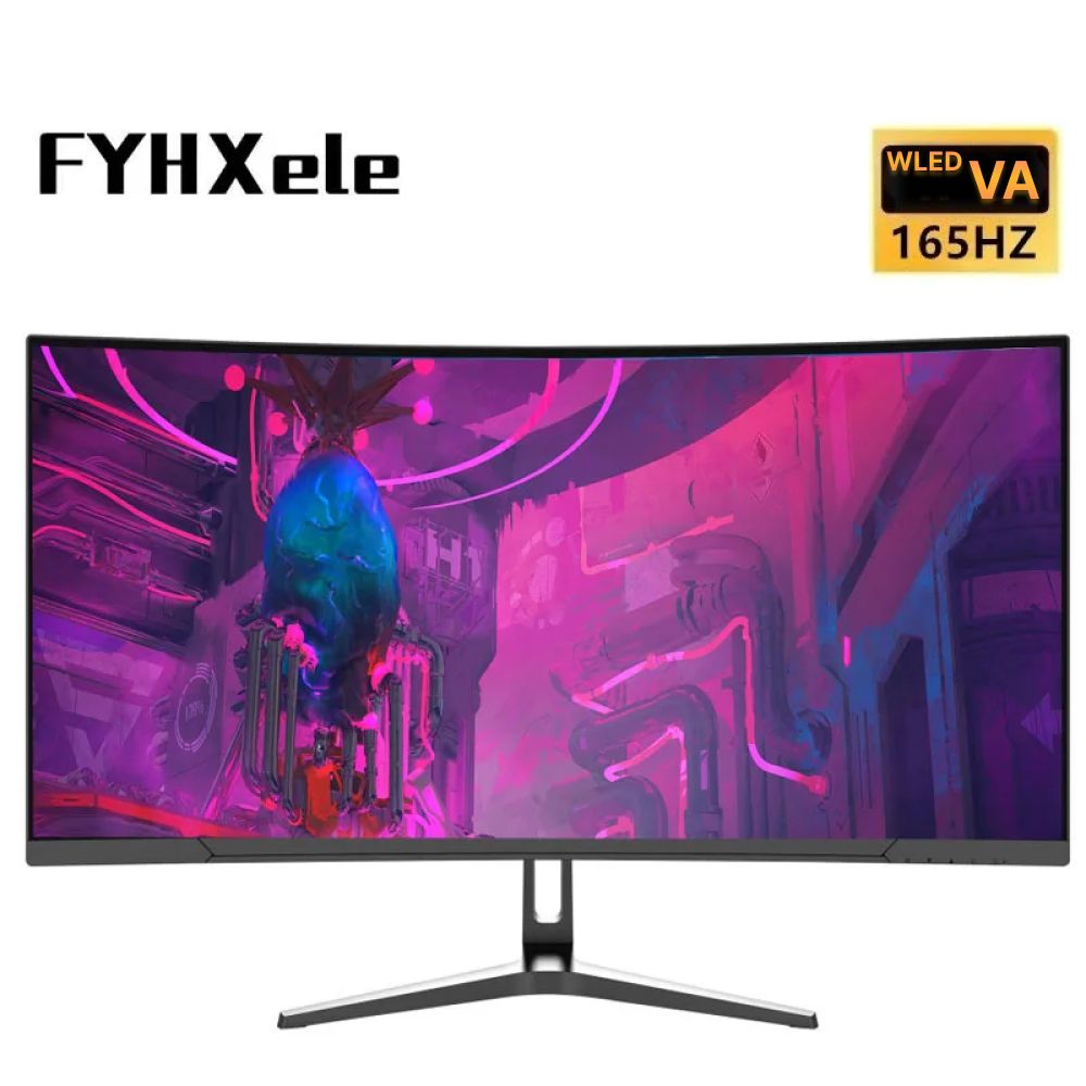 

34" Монитор FYHXele изогнутый, 34401440 Ultra WQHD VA, Черный, 500025