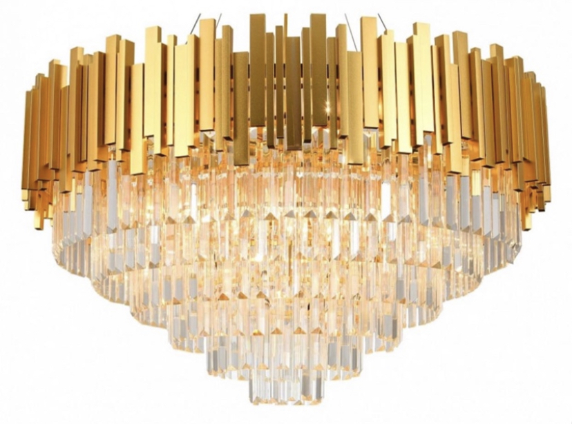 фото Люстра подвесная sl845/600 crystal gold studio led