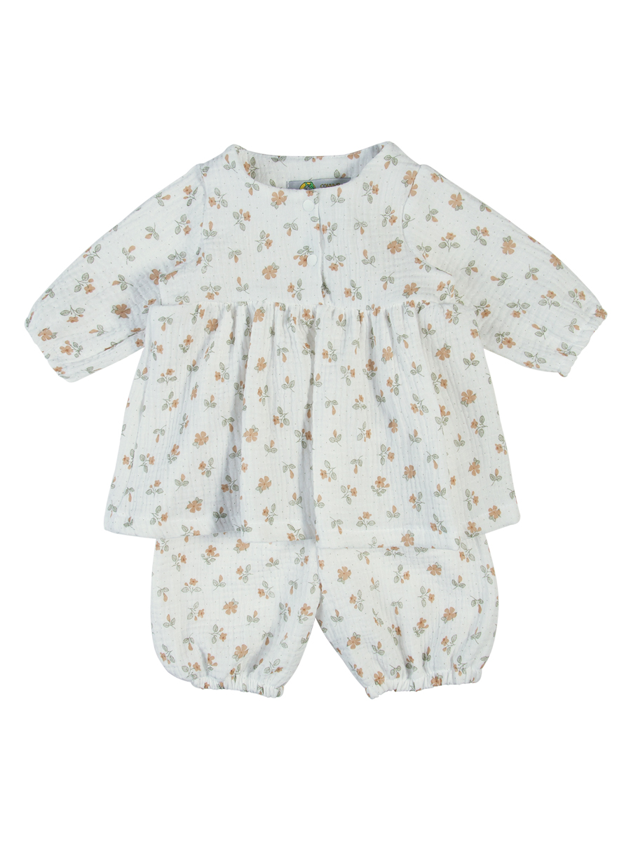 Комплект одежды детский Сонный гномик Сакура 04, молочный, 80