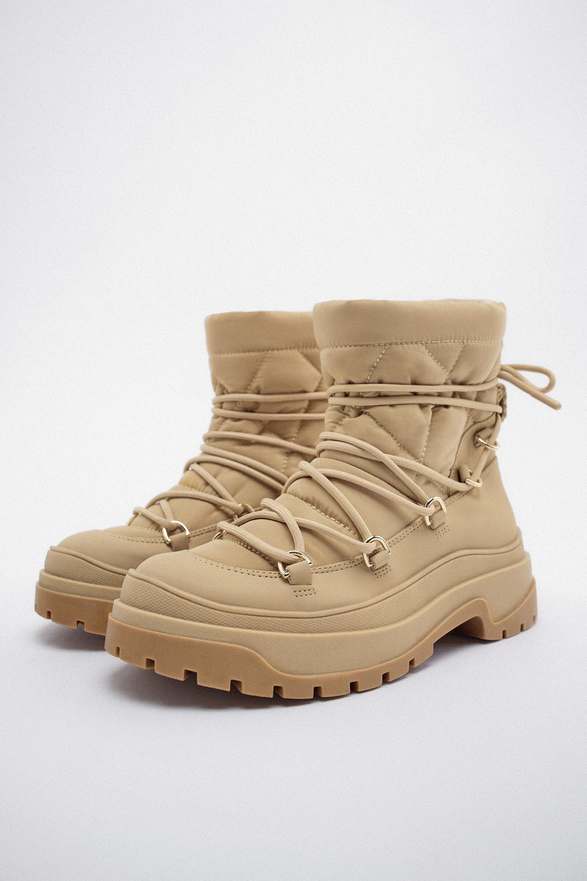 

Дутики женские ZARA 177647 бежевые 39 RU (доставка из-за рубежа), 177647