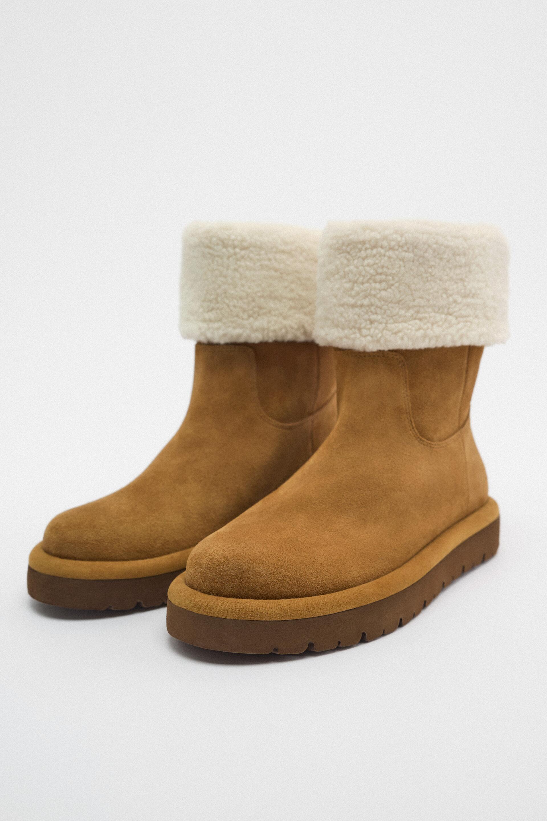 

Угги женские ZARA 12189910 коричневые 37 RU (доставка из-за рубежа), 12189910
