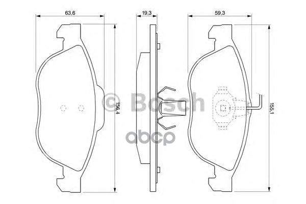 

Комплект тормозных колодок BOSCH 0986424507