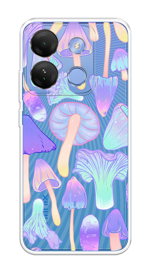 

Чехол на Infinix Smart 7 HD "Пастельные грибы", Фиолетовый;голубой, 3103850-1