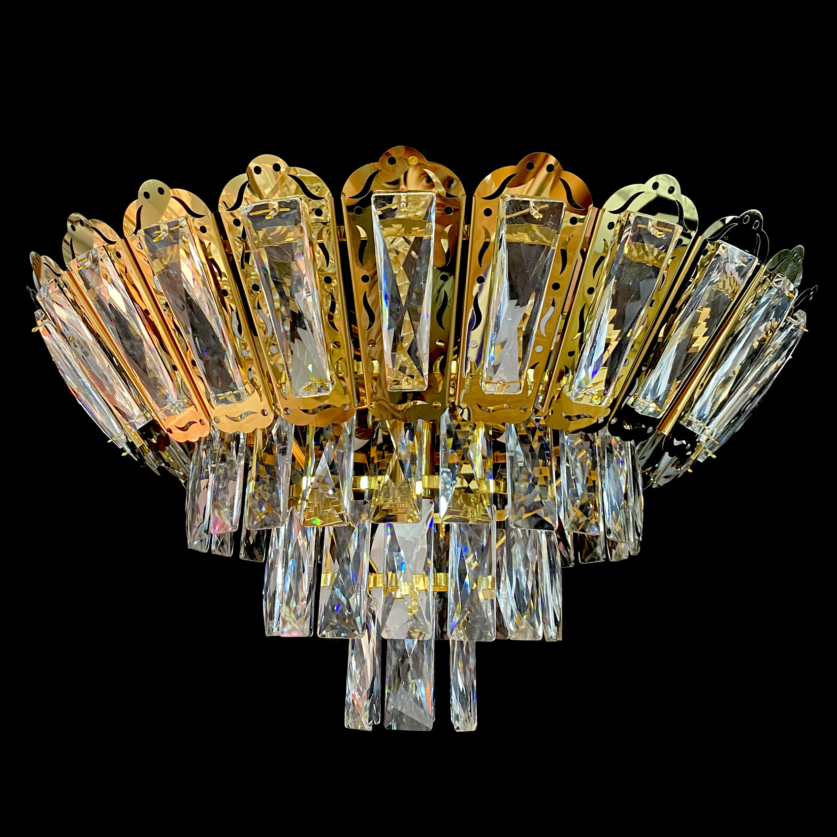 фото Люстра подвесная sl859/400 crystal gold studio led