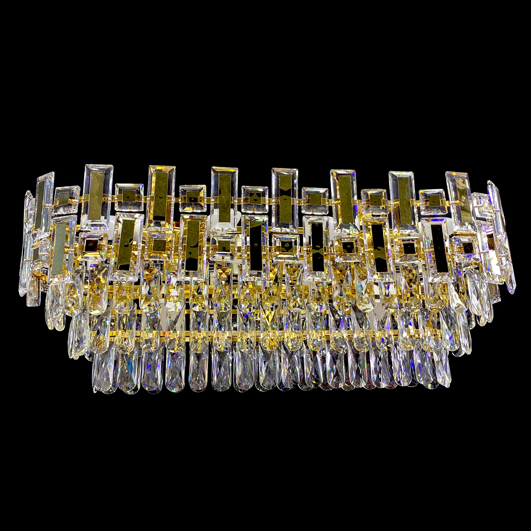 фото Люстра подвесная sl863/800 crystal gold studio led