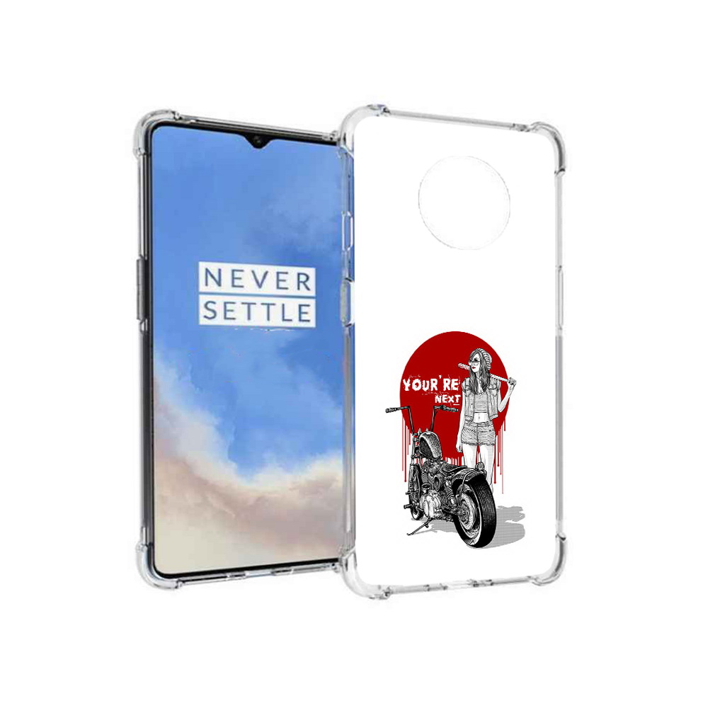 Чехол MyPads Tocco для OnePlus 7T девушка с мотоциклом (PT227044.138.315)