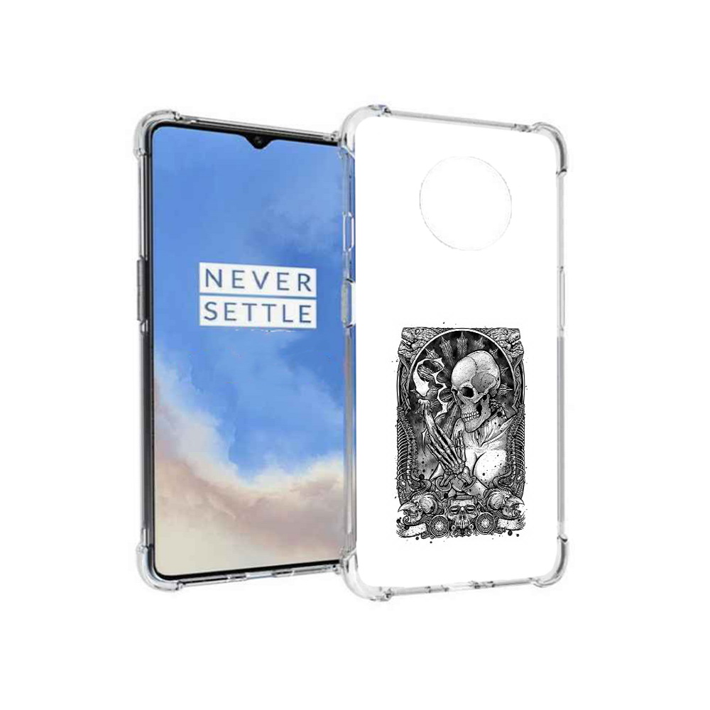 

Чехол MyPads Tocco для OnePlus 7T девушка скелет (PT227044.138.316), Прозрачный, Tocco