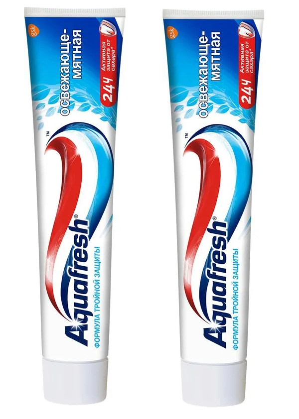 

Зубная паста Aquafresh освежающе-мятная, 2x125 мл