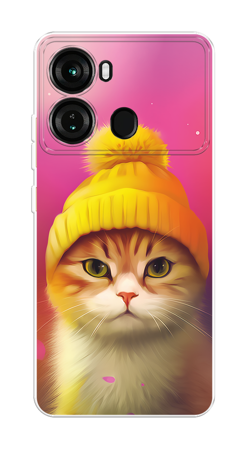 

Чехол на Itel P40 "Котик в шапочке", Розовый;желтый;бежевый, 3201350-1