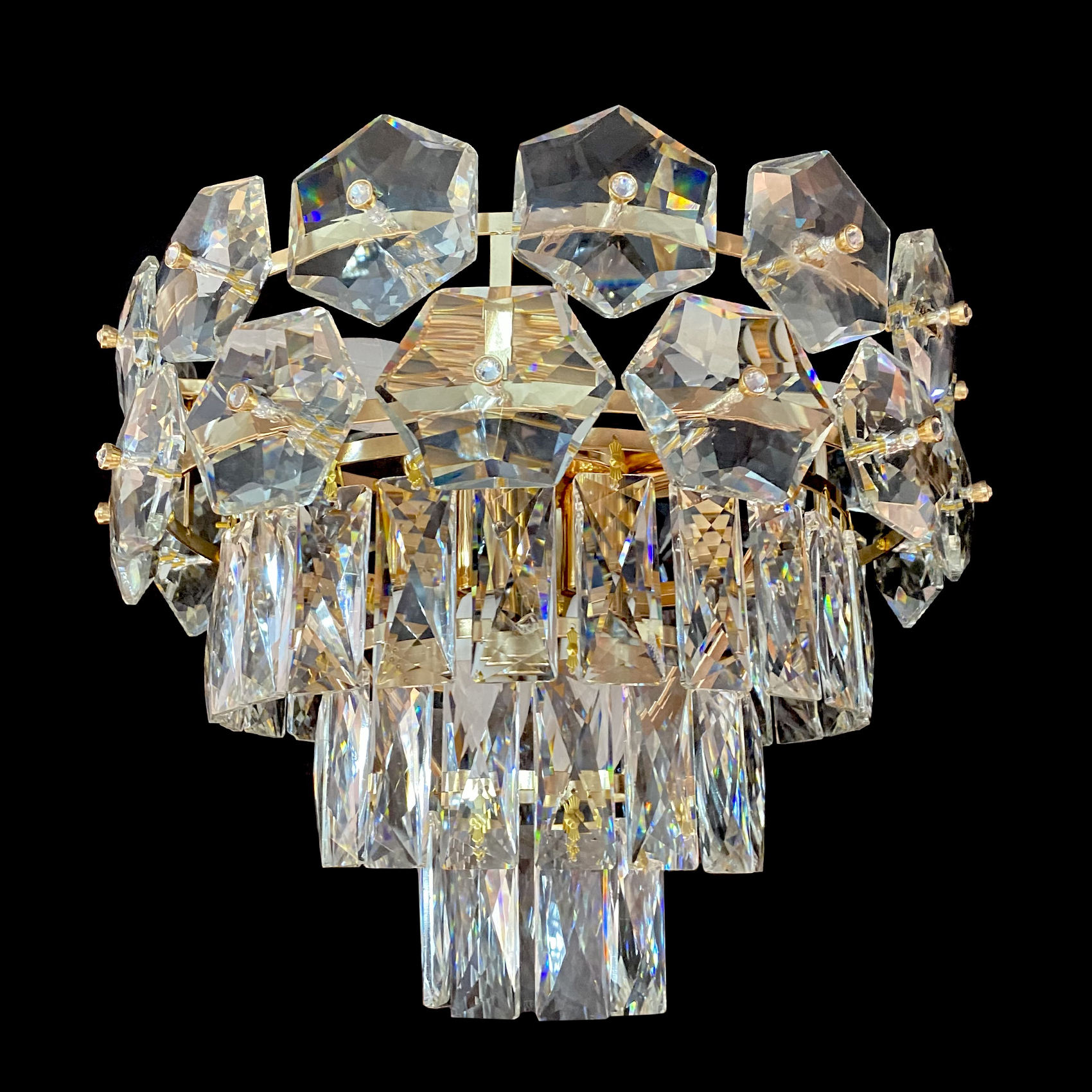 фото Люстра подвесная sl881/550 crystal gold studio led