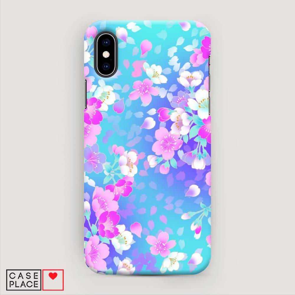 

Пластиковый чехол "Яблоневые цветы" на Apple iPhone XS (10S), 11820-6
