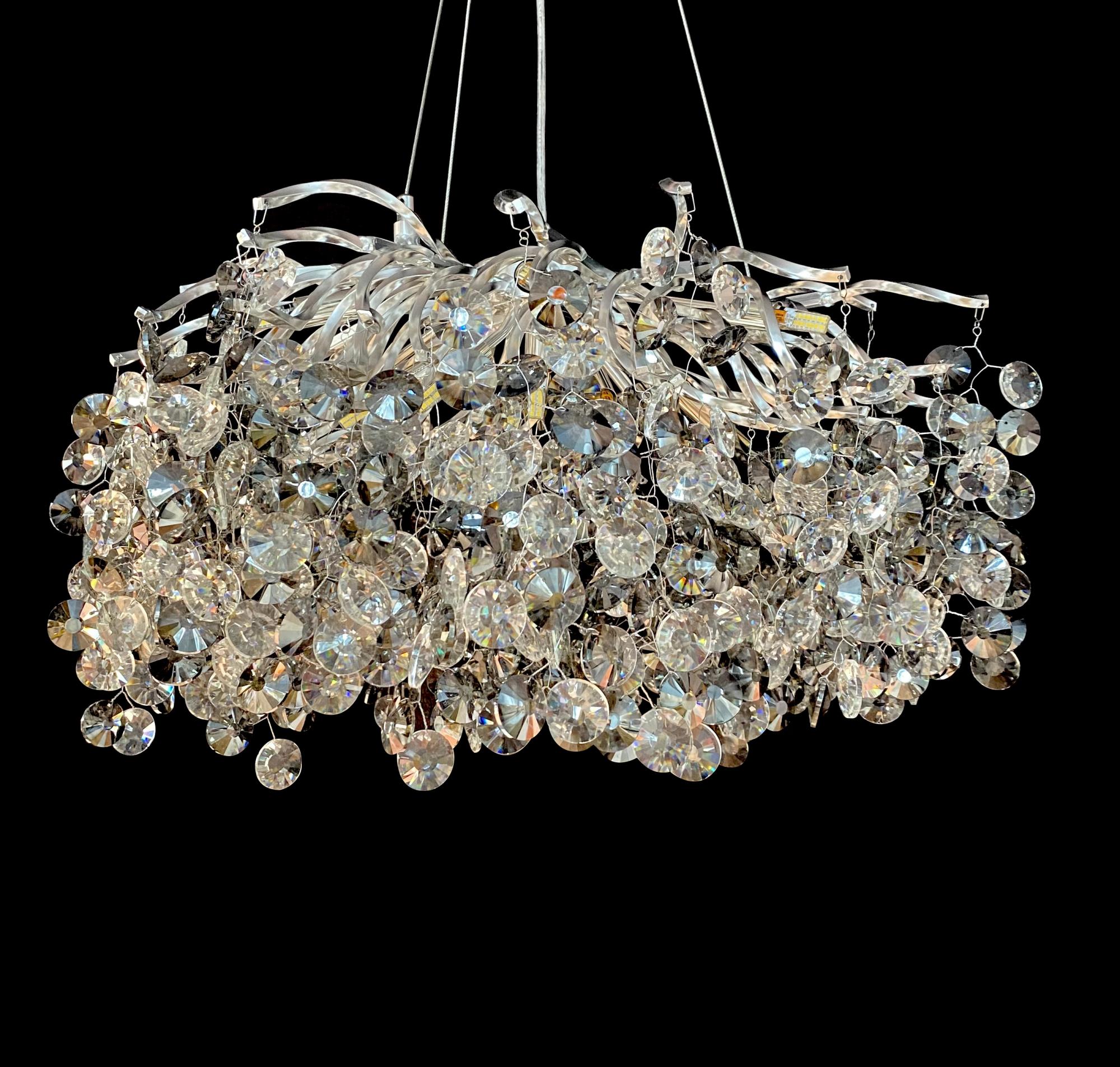 фото Люстра подвесная sl885/600 crystal chrome studio led