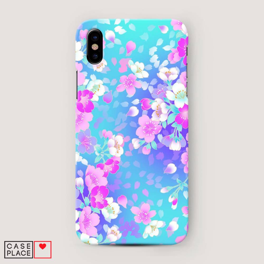 

Пластиковый чехол "Яблоневые цветы" на Apple iPhone XS Max (10S Max), 11920-6