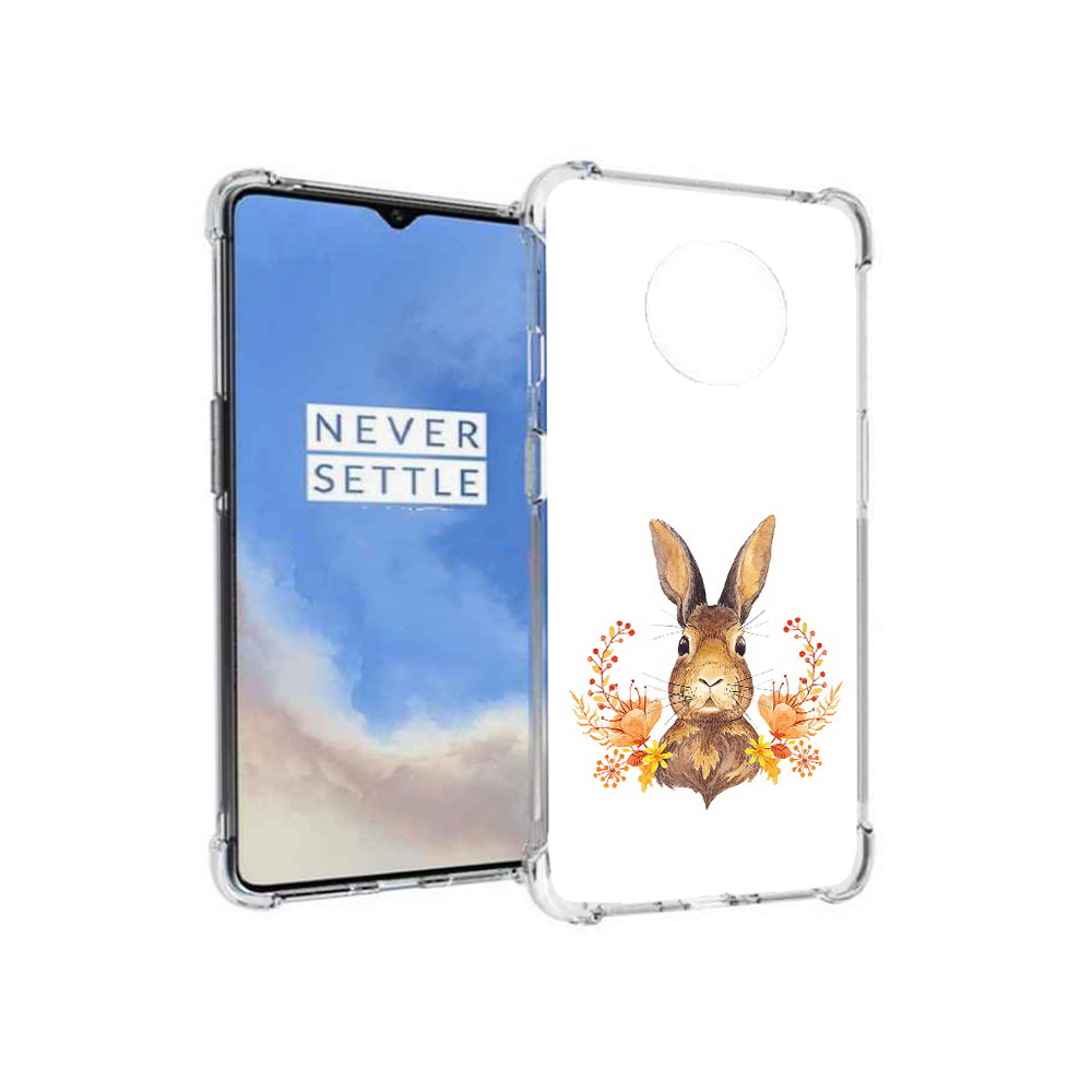 

Чехол MyPads Tocco для OnePlus 7T зайка в цветах (PT227044.138.349), Прозрачный, Tocco